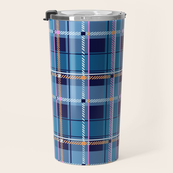 Tartan Motif Style B Travel Mug Gallery Image 3