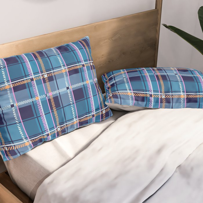 Tartan Motif Style B Pillow Sham Gallery Image 2