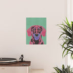 Abstract Dachshund in Pink and Purple Poster Gallery Image 2