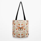 William Morris Inspired Monarch Butterfly Pattern Tote Bag Gallery Image 2