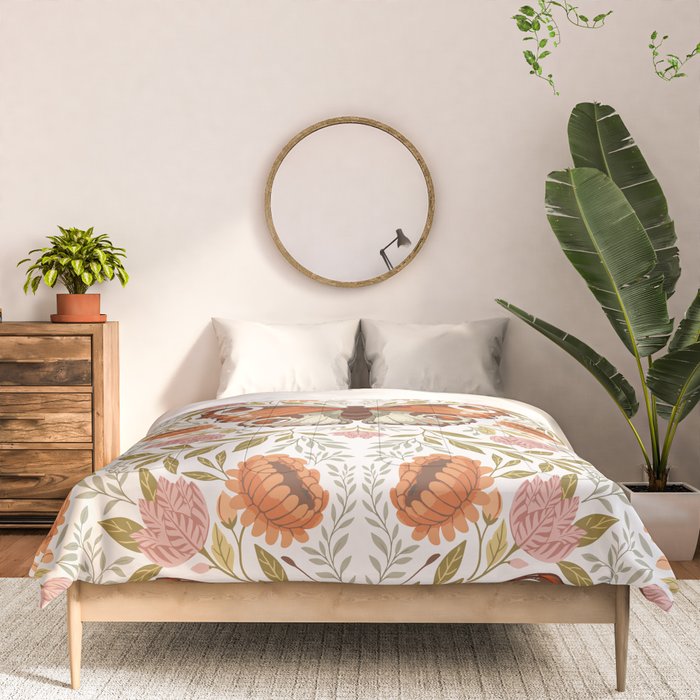 William Morris Inspired Monarch Butterfly Pattern Comforter Gallery Image 3