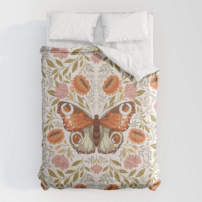 William Morris Inspired Monarch Butterfly Pattern Comforter Gallery Image 6