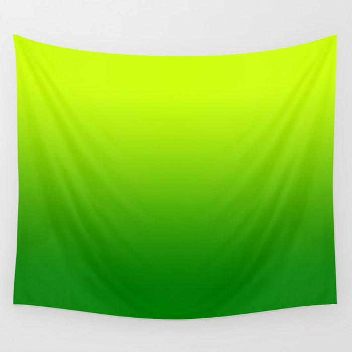 Bright Chartreuse Green Ombre Wall Tapestry Gallery Image 4
