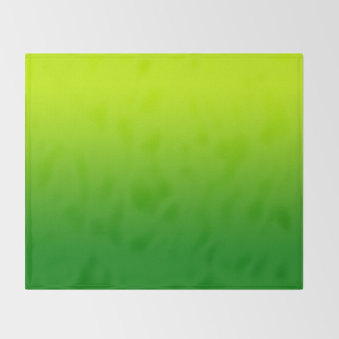 Bright Chartreuse Green Ombre Throw Blanket Gallery Image 2