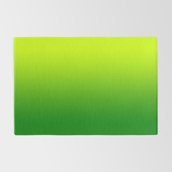 Bright Chartreuse Green Ombre Rug Gallery Image 2