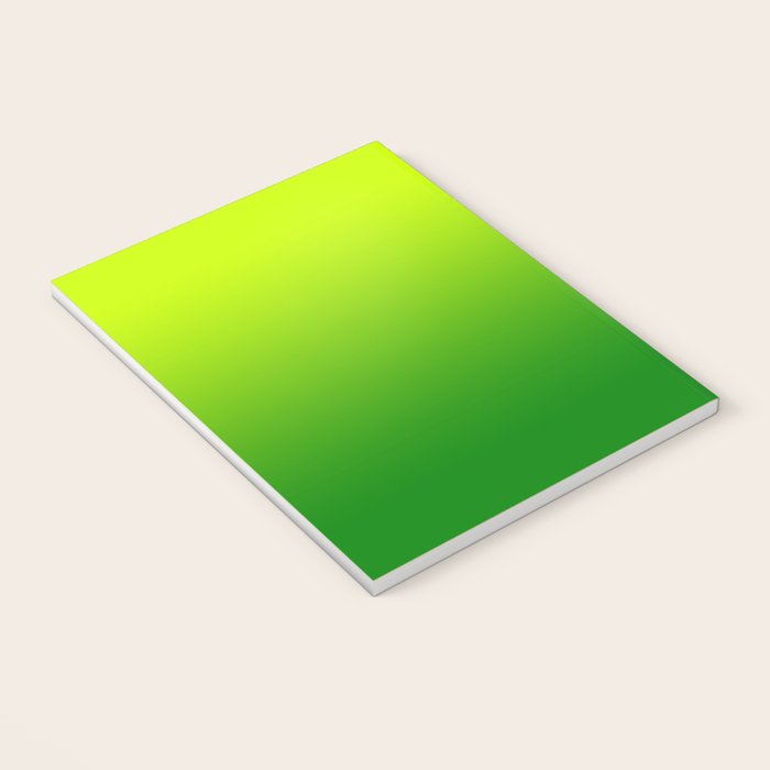 Bright Chartreuse Green Ombre Notebook Gallery Image 3