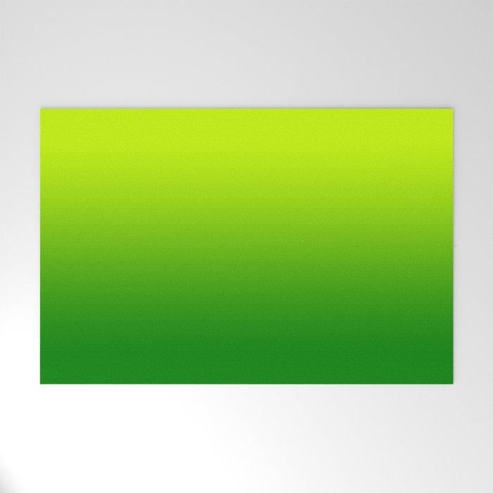 Bright Chartreuse Green Ombre Welcome Mat Gallery Image 1