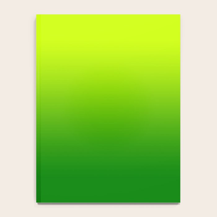 Bright Chartreuse Green Ombre Notebook Gallery Image 4