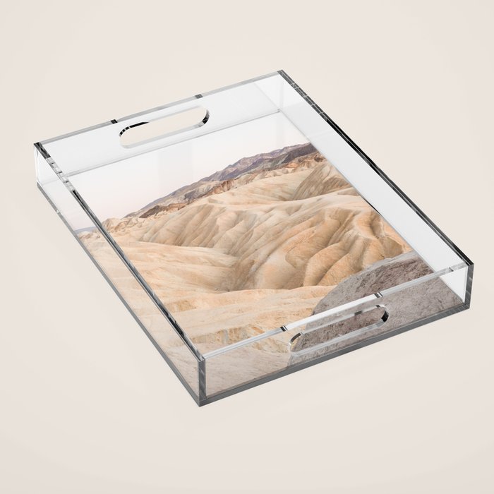 Zabriskie Point In Death Valley National Park Photo | Landscape Art Print | USA Travel Photography Acrylic Tray Gallery Image 1