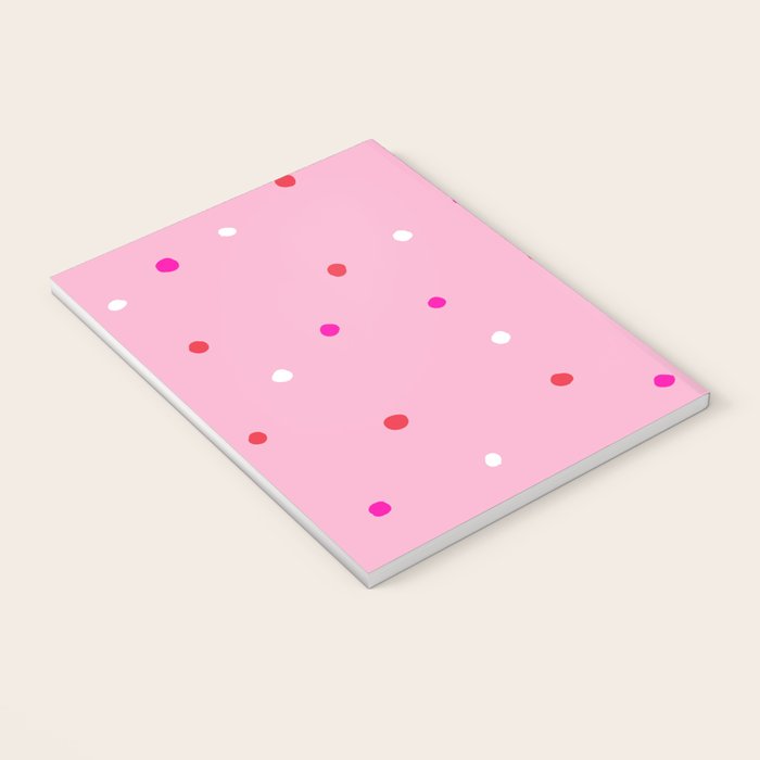 confetti dots: pink red & white Notebook Gallery Image 3