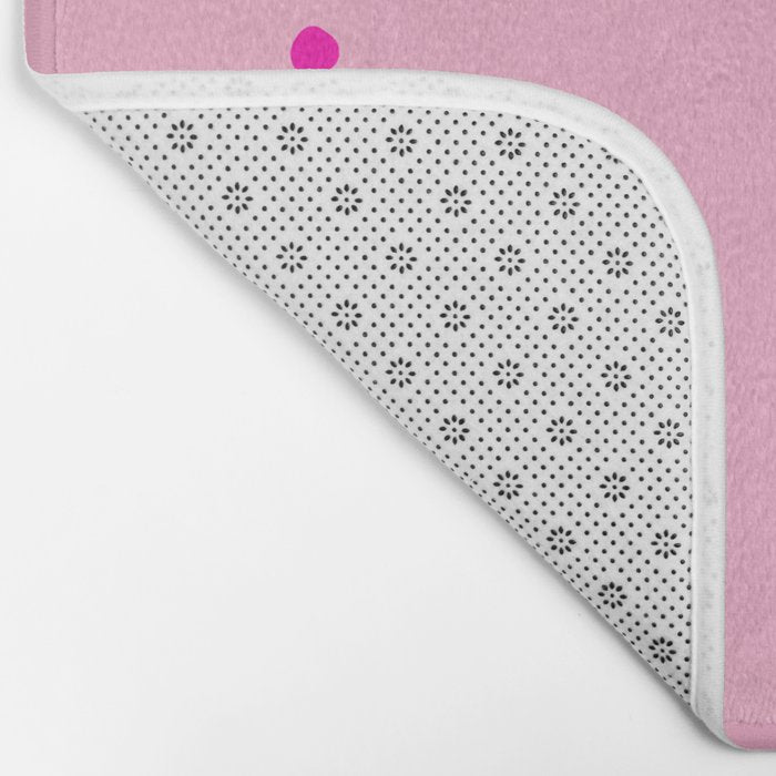 confetti dots: pink red & white Bath Mat Gallery Image 2