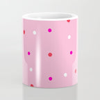 confetti dots: pink red & white Coffee Mug Gallery Image 4