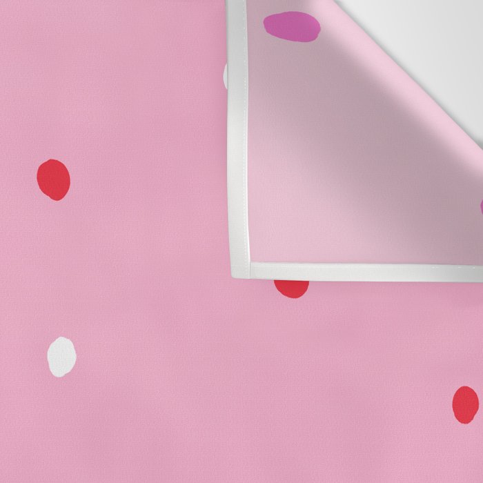 confetti dots: pink red & white Wall Tapestry Gallery Image 3