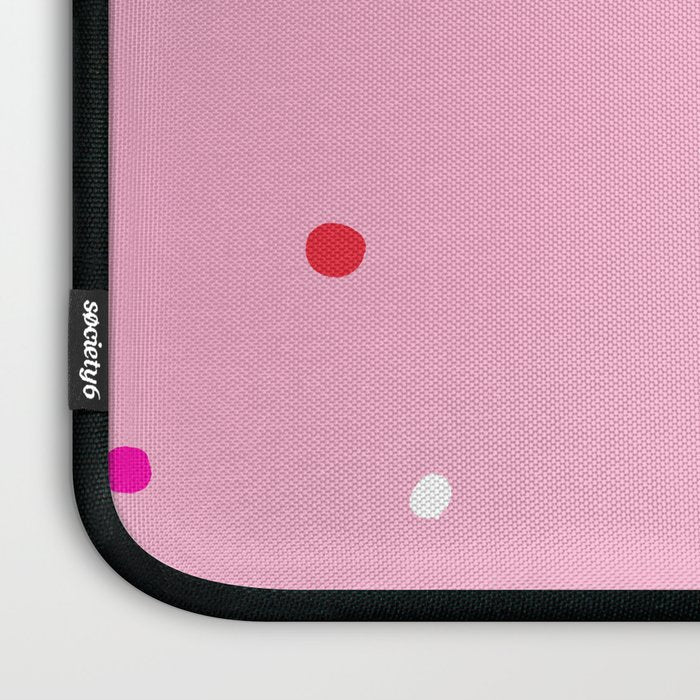 confetti dots: pink red & white Laptop Sleeve Gallery Image 3