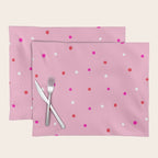 confetti dots: pink red & white Placemat Gallery Image 1