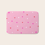 confetti dots: pink red & white Bath Mat Gallery Image 1