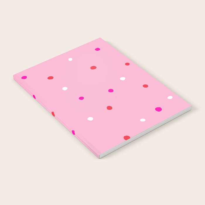 confetti dots: pink red & white Notebook Gallery Image 2