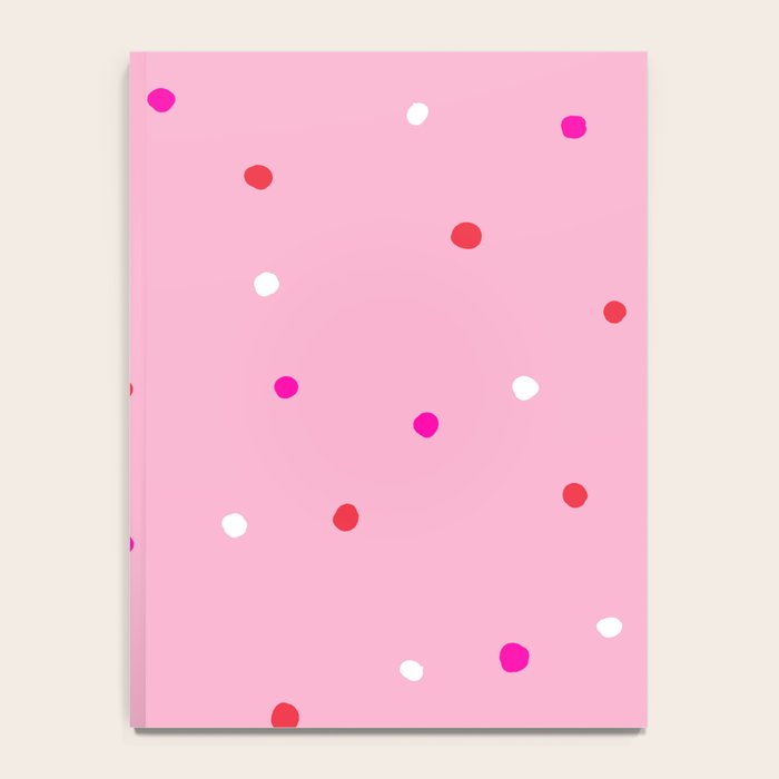 confetti dots: pink red & white Notebook Gallery Image 4