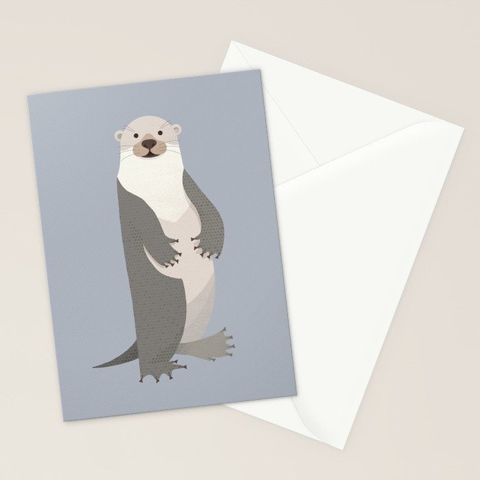 Whimsy Otter Stationery Card Gallery Image 2
