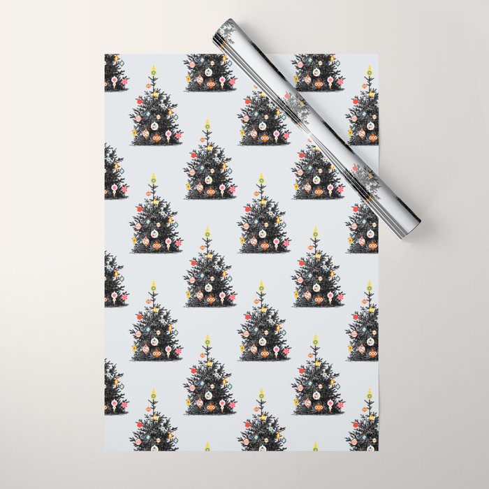 Decorated christmas tree Wrapping Paper Gallery Image 1