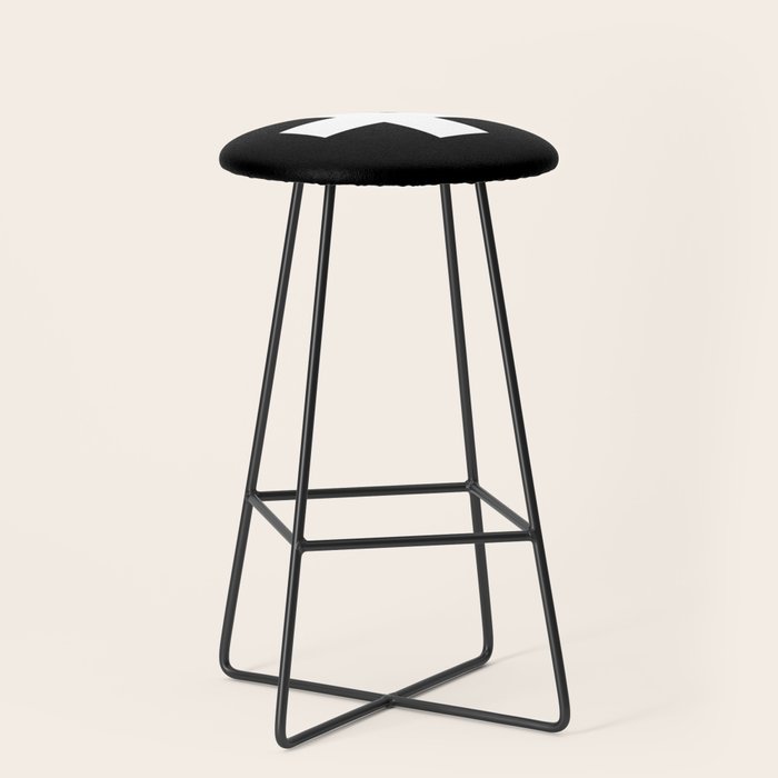 Swiss Cross Black and White Scandinavian Design for minimalism home room wall decor art apartment Stool Gallery Image 1