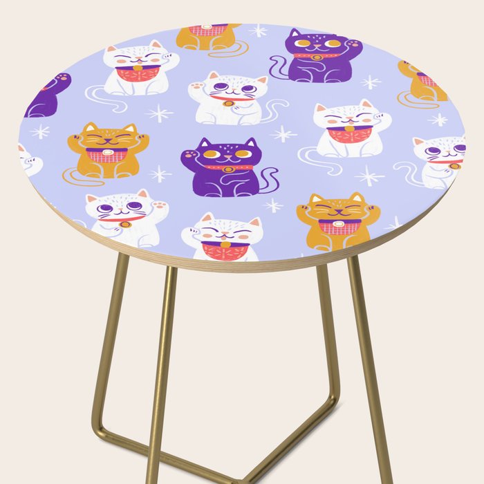 Lucky Waving Kitty Cat Maneki Neko Side Table Gallery Image 2