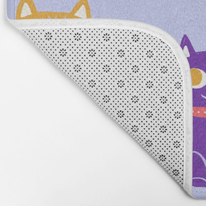 Lucky Waving Kitty Cat Maneki Neko Bath Mat Gallery Image 2