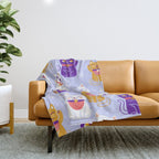Lucky Waving Kitty Cat Maneki Neko Throw Blanket Gallery Image 1