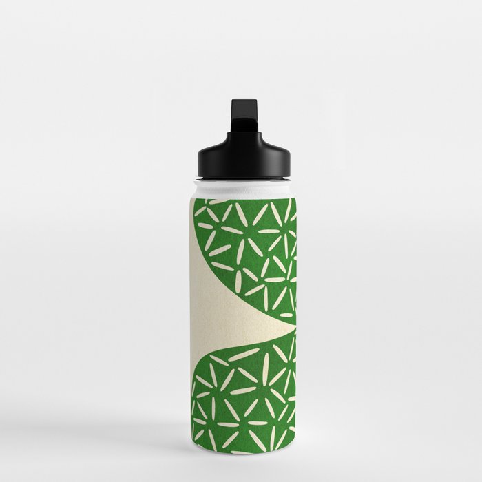 Abstract W-good luck.green Water Bottle Gallery Image 3
