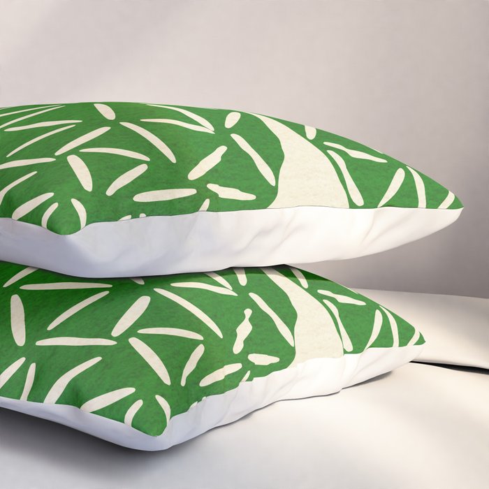 Abstract W-good luck.green Pillow Sham Gallery Image 3