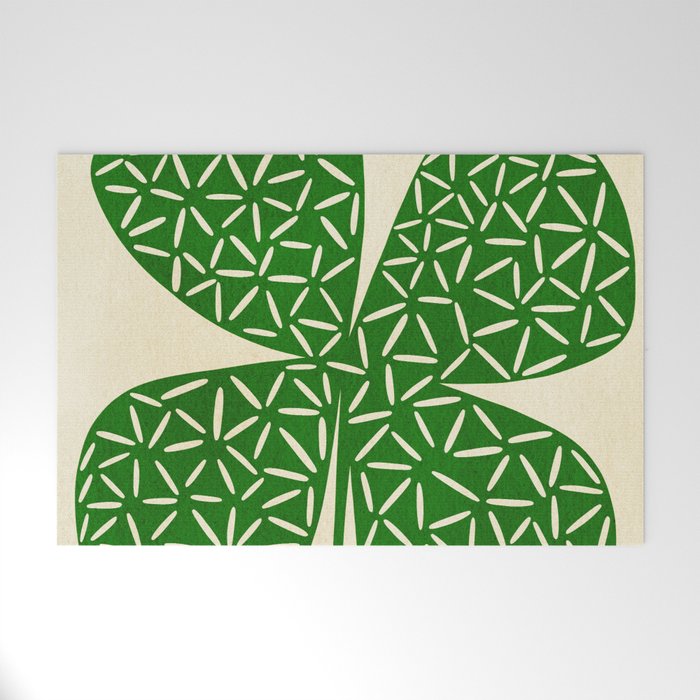 Abstract W-good luck.green Welcome Mat Gallery Image 1