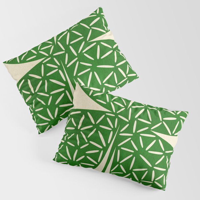 Abstract W-good luck.green Pillow Sham Gallery Image 3