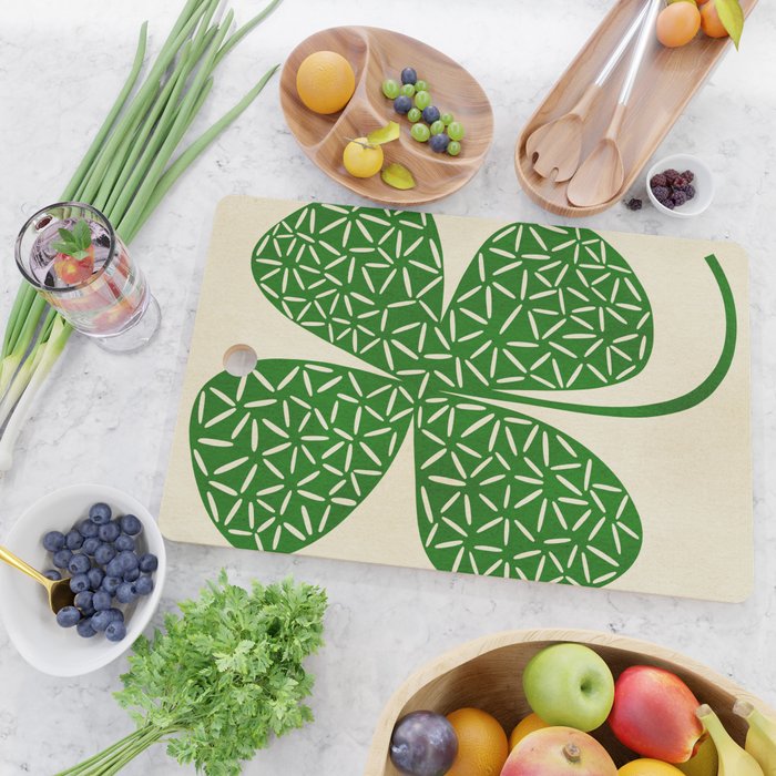 Abstract W-good luck.green Cutting Board Gallery Image 2