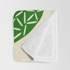 Abstract W-good luck.green Throw Blanket Gallery Image 3