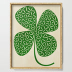 Abstract W-good luck.green Serving Tray Gallery Image 1