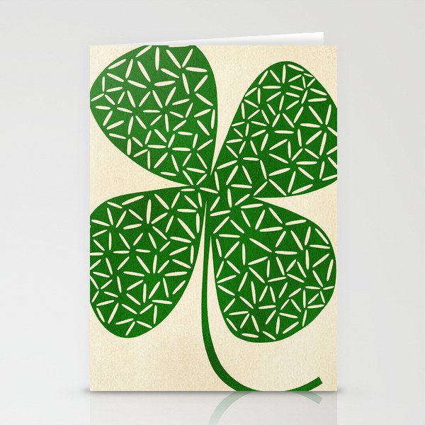 Abstract W-good luck.green Stationery Card Gallery Image 1