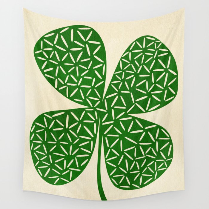 Abstract W-good luck.green Wall Tapestry Gallery Image 4