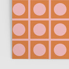 Pink and Orange Dot Grid Retro Modern Pop Pattern Poster Gallery Image 3