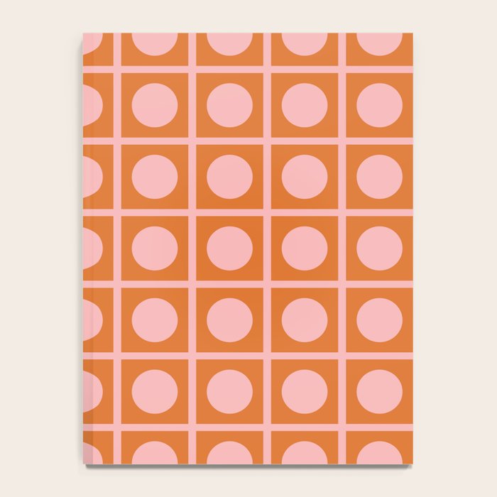 Pink and Orange Dot Grid Retro Modern Pop Pattern Notebook Gallery Image 4