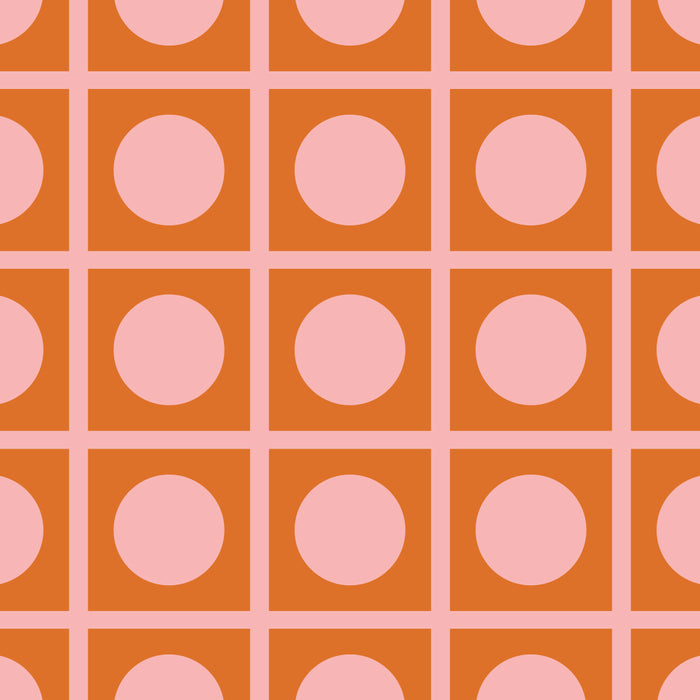 Pink and Orange Dot Grid Retro Modern Pop Pattern Coffee Mug Gallery Image 2