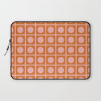Pink and Orange Dot Grid Retro Modern Pop Pattern Laptop Sleeve Gallery Image 1