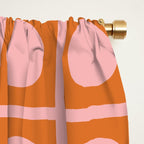 Pink and Orange Dot Grid Retro Modern Pop Pattern Window Curtain Gallery Image 2