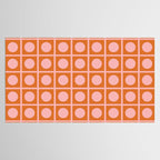 Pink and Orange Dot Grid Retro Modern Pop Pattern Tablecloth Gallery Image 2