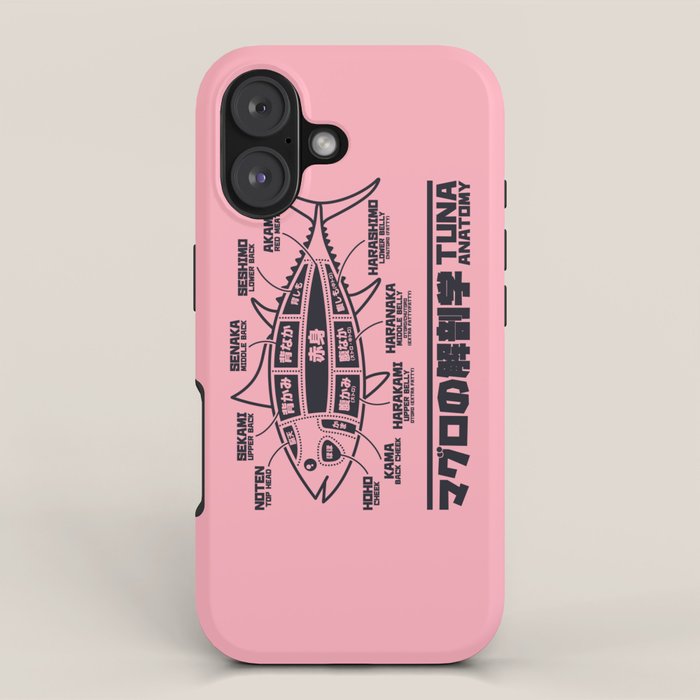 Tuna Anatomy Japanese Maguro Sushi - Coral iPhone Case Gallery Image 1