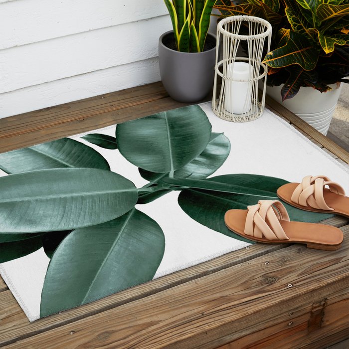 Rubber fig Plant Outdoor Rug Gallery Image 2