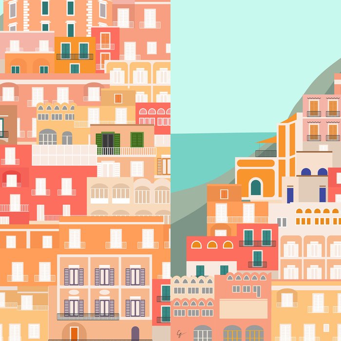 View over the Amalfi Coast, Positano, Italy Coffee Mug Gallery Image 2