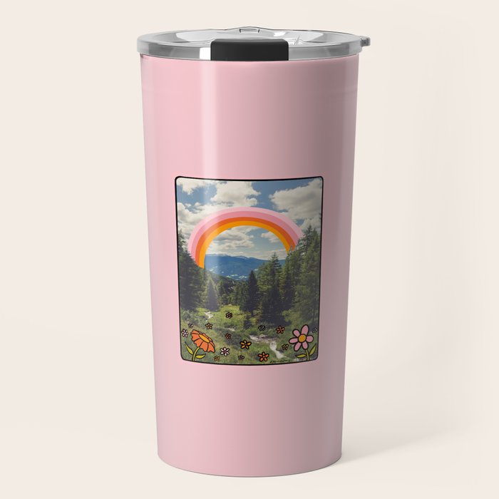 Rainbow Mountain Landscape Travel Mug Gallery Image 1