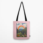 Rainbow Mountain Landscape Tote Bag Gallery Image 2