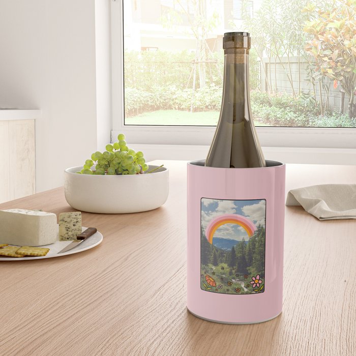 Rainbow Mountain Landscape Wine Chiller Gallery Image 4