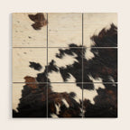 Brown Cowhide Wood Wall Art Gallery Image 1